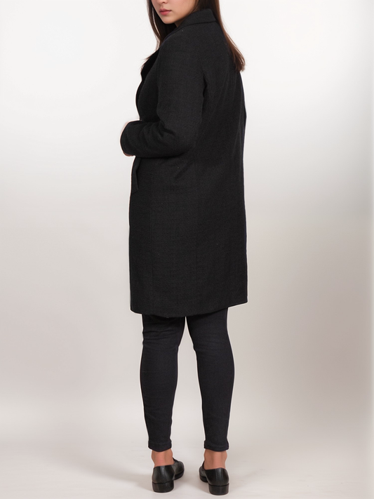 Structured Vegan Wool Coat | 