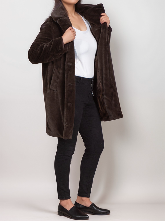 Recycled Vegan Fur Coat | 