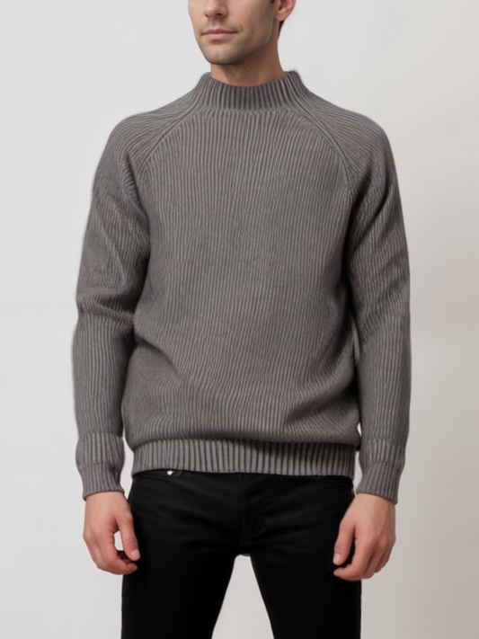 Recycled Slouch Knit Mockneck | 