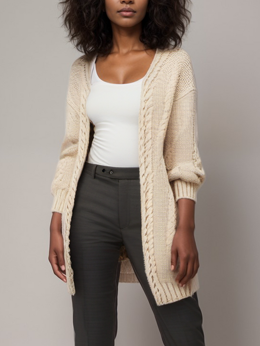 Recycled Chunky Knit Cardigan | 