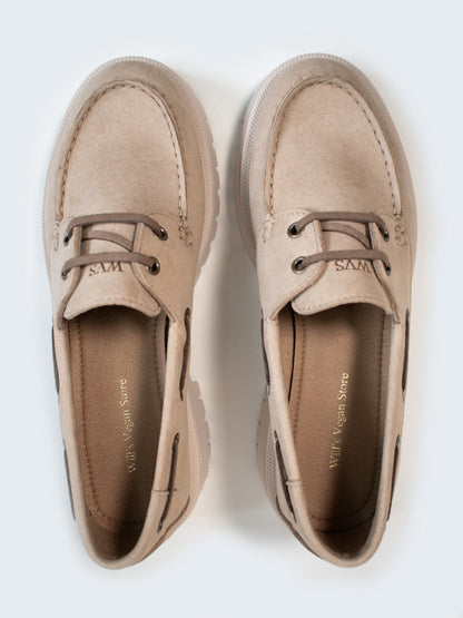 Track Sole Vegan Suede Loafers