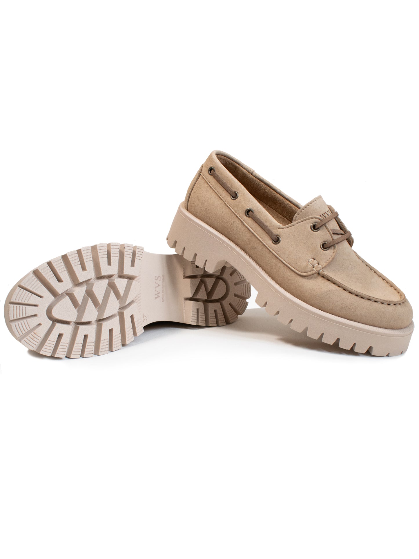 Track Sole Vegan Suede Loafers