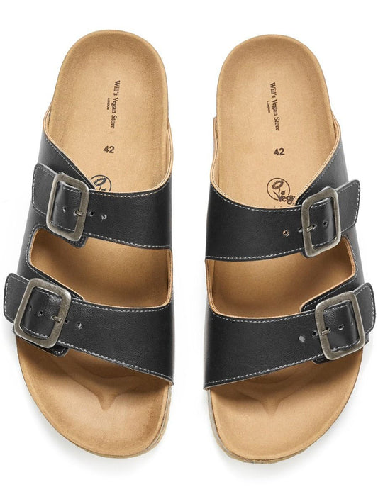 Vegan Women's Two Strap Footbed Sandals | Will's Vegan Store